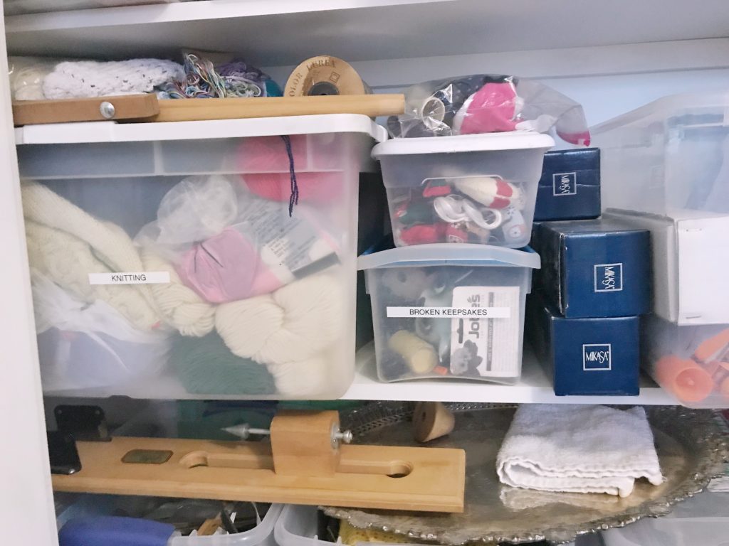 Family Organization Center - Craft bins