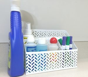 organized cleaning supplies