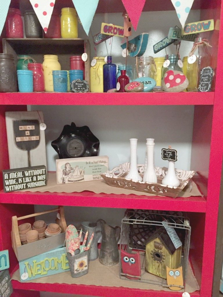 Organizing an artisan shop shelves