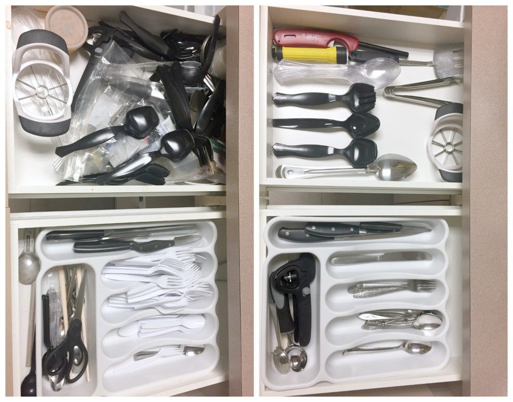 Utensil Drawer Before and After